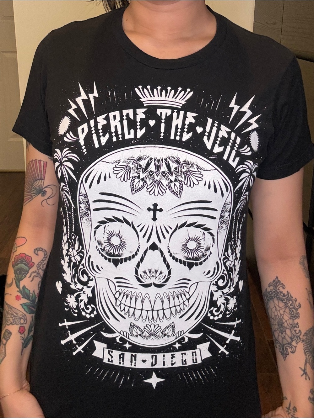 Pierce The Veil San Diego Sugar Skull Tee